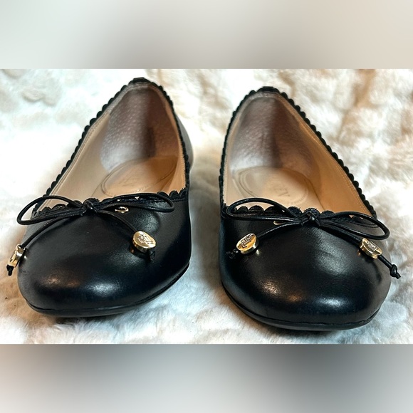 Ralph Lauren Glennie Black Leather slip on ballet flat women’s size 6.5 - Picture 6 of 11
